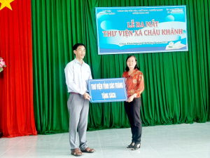 Lễ ra mắt Thư viện xã Châu Khánh, huyện Long Phú